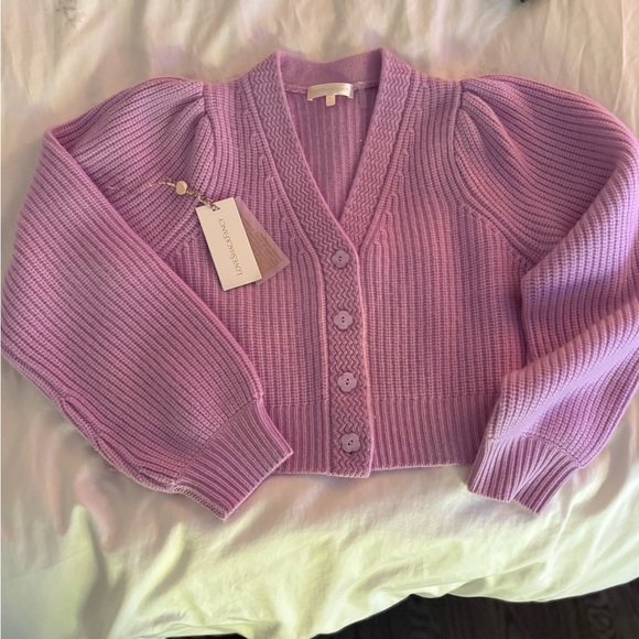NWT LOVESHACKFANCY LARGE AVIGNON CROPPED WOOL/CASHMERE CARDIGAN - Picture 9 of 13